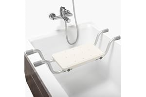 Bath Bench Seat for Bathtub - Suspended Shower Chair for Elderly, Disabled & Handicapped Heavy Duty Bathroom Aid, Supports up