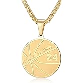 XOYOYZU Basketball Number Necklace for Men Stainless Steel I Can Do All Things Pendant Sport Jewelry Basketball Gifts for Men
