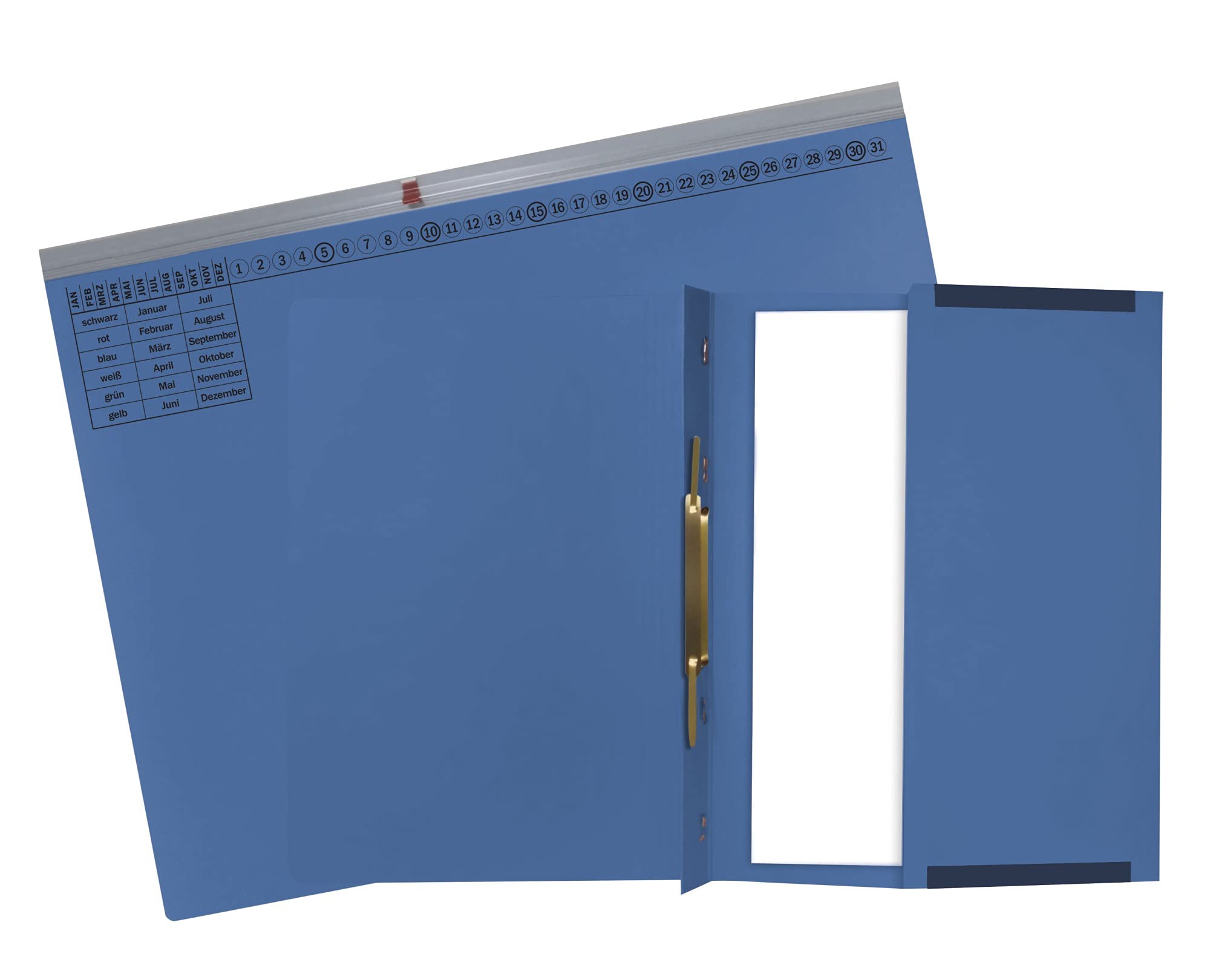Exacompta - Ref. 370107B - box of 25 hanging folders hook 1 ply blue