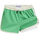 maamgic Boys Swim Trunks with Compression Liner Vintage Swim Shorts Toddler Swimsuit