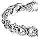 COOLMAN Skull Bracelet for Men NEW Gothic Punk Stainless Steel Link 8.5 inch