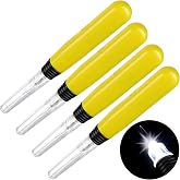WILLBOND 4 Pieces LED Needle Threaders Sewing Machine Wire Loop Tool | Illuminated in Light, Plastic Loop for Hand Machine Stitch, Embroidery Floss Yarn Crafts Use, Assists DIY Sewing Work