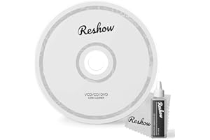 Reshow CD Cleaner Disc for CD Player, Laser Lens Cleaning Disc Cleaning Set for CD/VCD/DVD Player, Included Microfiber Cloth,
