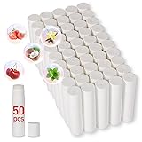 DMSKY 50 Pack Lip Balm Unlabeled, Natural Lip Balm