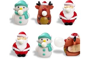 Pinkiwine 6 Pack Christmas Spit Bubbles Squeeze Toys for Kids Boys Girls Toddlers Christmas Stocking Stuffers Party Favors Gifts