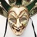 ZjpMask Green Full Face Venetian Jester Mask Masquerade Mardi Gras Wall Decorative Art Collection