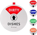 Kichwit Dishwasher Magnet Clean Dirty Running Empty Sign Indicator with 4 Inch view 2