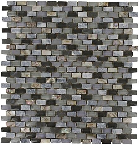 Splashback Tile PARADOX CRYPTIC Not Applicable 12 In. x 8 Mm Mixed Materials Mosaic Floor & Wall Tile