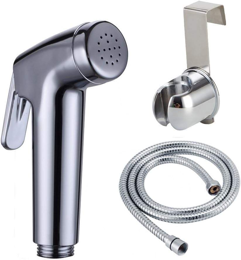 BOEN LB987 Toilet Handheld Bidet Sprayer with Hose and Bracket Holder Toilet Attachment Cloth Diaper Sprayer Bathroom Spray Wand Shattaf,Polished Chrome
