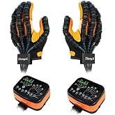 2PCS Rehabilitation Robot Gloves for Stroke Left and Right Hand Recovery | Robotic Glove Device for Hemiplegia Finger Rehab, Hand Exerciser Therapy Equipment for Adult, 4 Modes, Rechargeable (X-Large)
