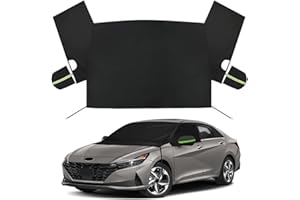 LEZZYRUCK Windshield Snow Cover Replace for 2017-2023 Hyundai Elantra, 600D Oxford Cloth Heavy Duty All Weather Winter Frost Guard Windshield Covers with Side Mirror Covers