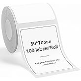 NIIMBOT M2 Thermal Transfer Labels 1.96" x 2.75" (50x70mm), Only for M2 Label Maker, PET Material, Waterproof and High-Temperature Resistance, Long Storage Time