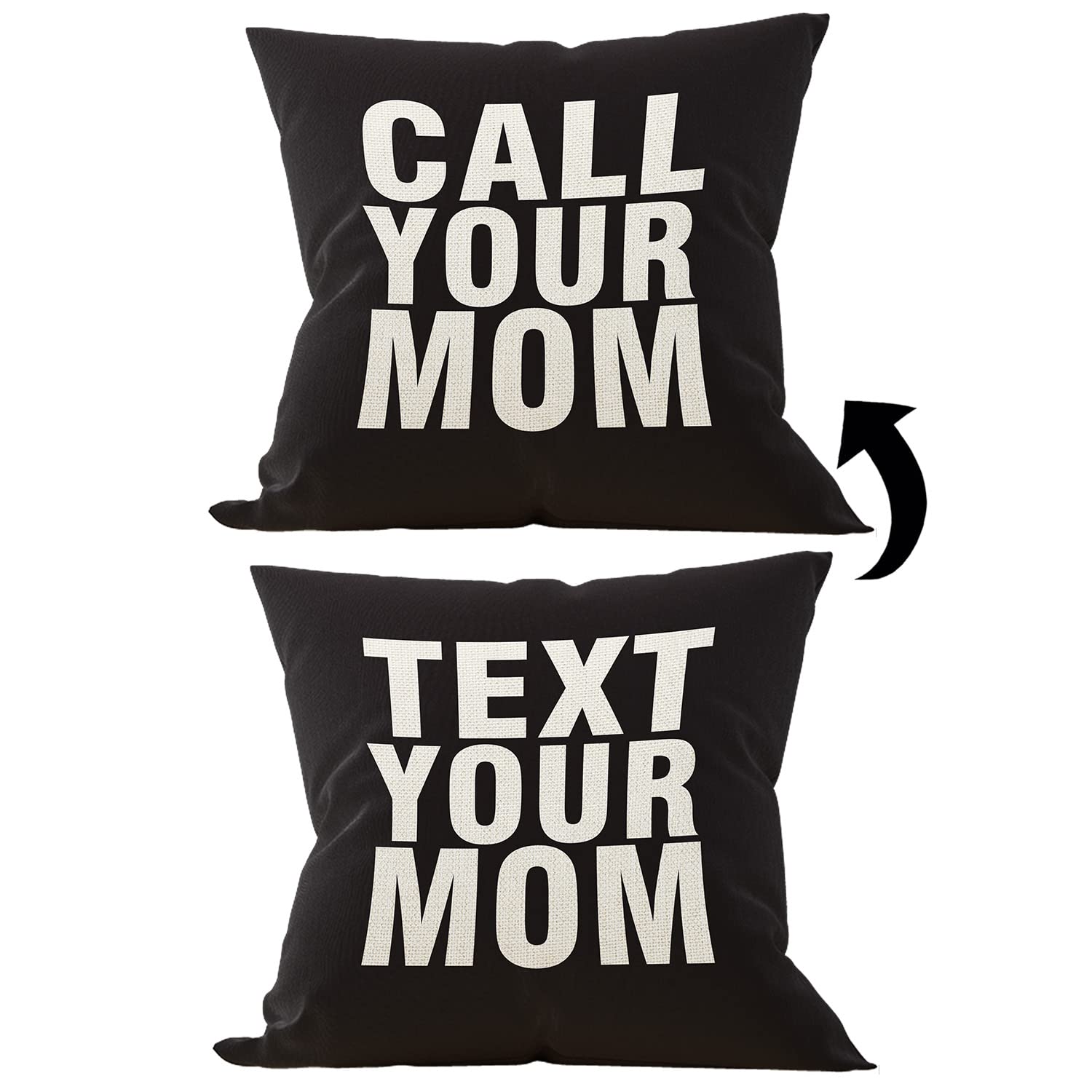 Photo 1 of Mancheng-zi Pillow Cover, Reversible Throw, 18 x 18 Inches, Cotton Linen, Black 01, Family Theme, for Decorating a Room or as a Graduation Gift