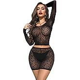 Kimfeng Womens Lingerie Set for Women Sexy Leopard Print Club Rave Outfits