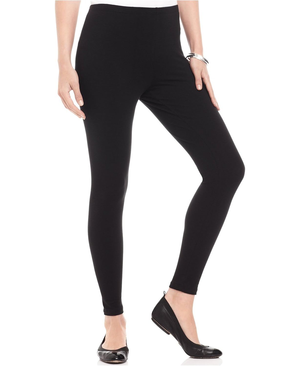 fashglam women premium ankle length cotton legging - black
