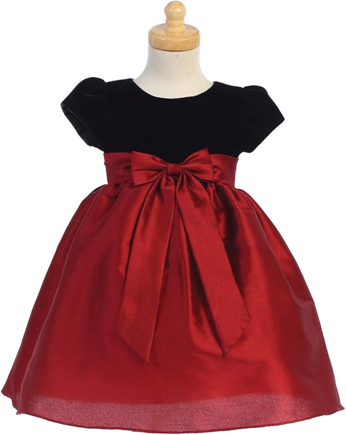 black velvet flower girl dress