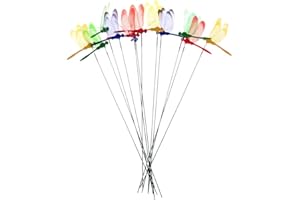 COSCOSX 36 Pcs Dragonfly Stakes Dragonflies On Sticks 3D Artificial Dragonfly Patio Garden Decor Yard Planter Colorful Whimsical Dragonfly Ornaments Plant Stems for Flower Pot Dragonfly Party Supplies Crafts