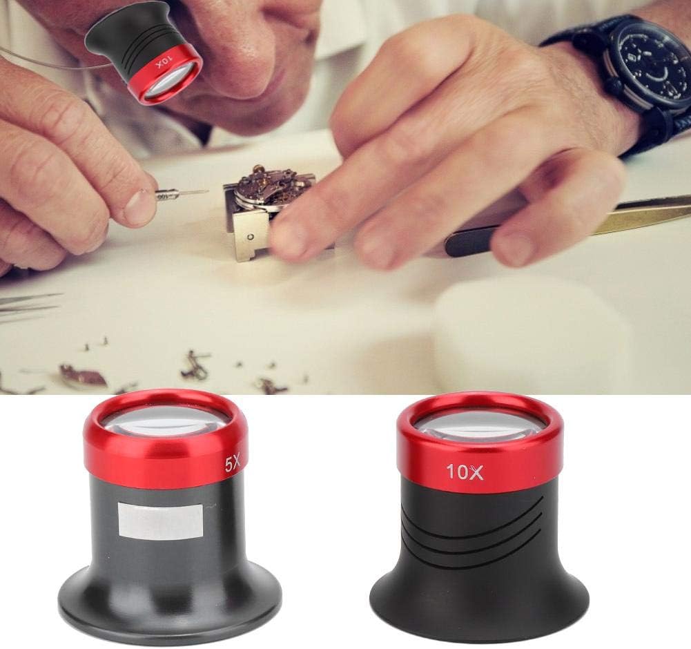 yuytee 5x 10x Watchmaker Loupe, Magnifying Glasses Monocular, Watch Magnifying Glasses for Watch Jewelry - Image 3