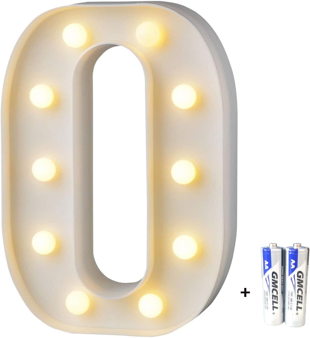 bemece LED Alphabet Letter Lights, Decorative Warm Plastic Light up