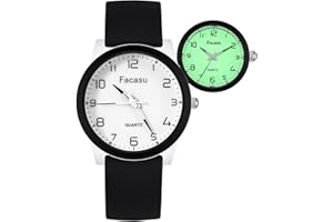 Facasu Kids Watch Analog for Boys Girls Waterproof Fashionable Simple Practical Luminous Dial Quartz Watch Comfortable Soft Strap Easy to Read for Children Watch-Kids Gift for Teen Boys Girls Ages 6+