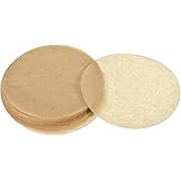 uxcell 300pcs Parchment Paper Rounds 5 Inch, Round Parchment Paper Non Stick for Baking Small Cakes, Separating Frozen Meat, Toaster Oven, Brown