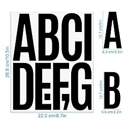 18 Sheets Self Adhesive Vinyl Letters Numbers