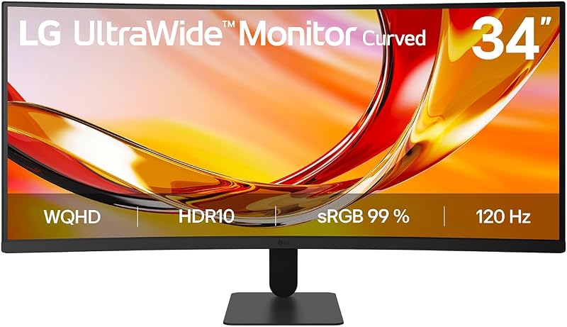 UltraWide™ 34U601B-B 34 Zoll 21:9 Curved UWQHD VA Monitor, 120Hz, HDR10, AMD FreeSync Premium, 99% sRGB, 1x HDMI 2.0, 1x DisplayPort 1.4, Schwarz
