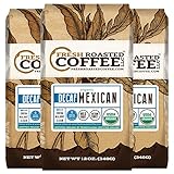 Mexican SWP Decaf Organic Coffee, Whole Bean, Swiss Water Processed Decaf Coffee, Fresh Roasted Coffee LLC. (Pack of 3)
