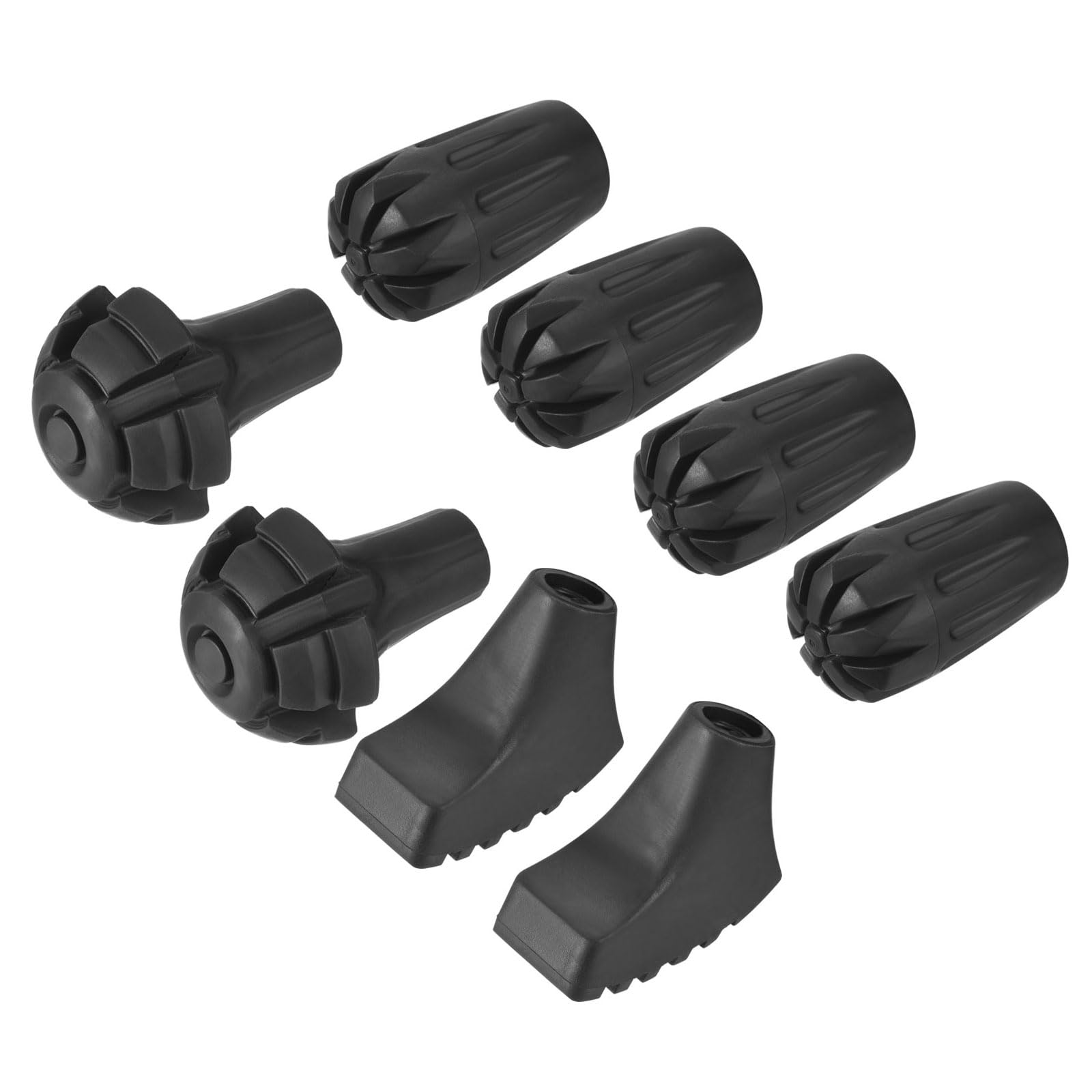 M METERXITY Trekking Pole Tips Set - Hiking Poles Tip Replacement Walking Sticks Protectors Accessories for Hiking Walking Camping (Black)