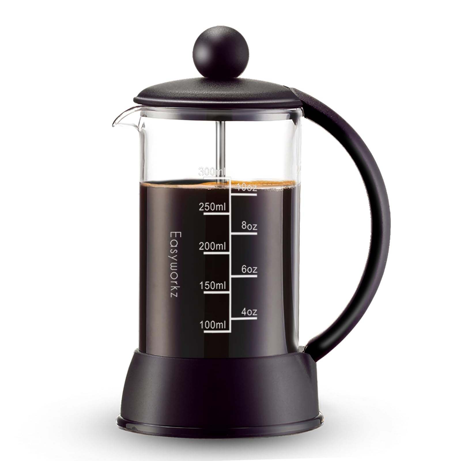 Easyworkz Eclipse French Press 350ml Coffee Tea Maker with Borosilicate Glass
