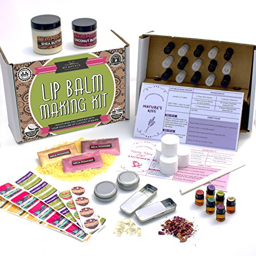 Deluxe Lip Balm Kit with Filling Tray, (77Piece Set) For Making Your