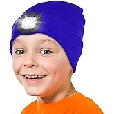 Tutuko Unisex LED Beanie with Light for Kids, Winter Knitted Hat for Boys Girls