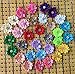 QandSweet 32 Pcs Girls Hair Clips Safety Clip Rhinestone Flower Barrettes for Toddler Girl Teens and Womens