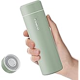 【Upgraded】Exllena Small Insulated Water Bottle 12 oz/350ml– Mini Insulated Water Bottle for Hot & Cold Drinks, Perfect Small Water Bottle for Travel, Purse...(Sage Green)