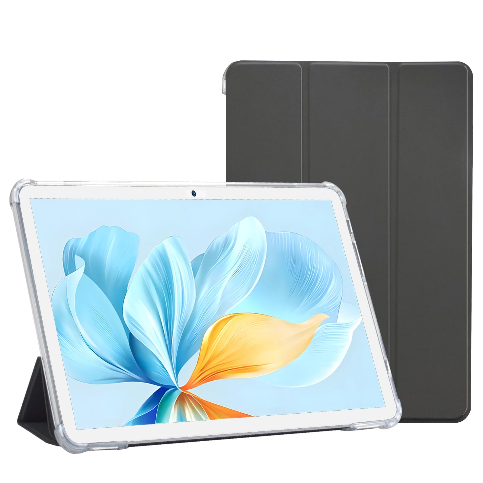 VASOUN 10 inch Tablet, Android Tablets16GB RAM 256GB Storage, Tablet PC with Octa-Core, 5Ghz WiFi, 2K Screen FHD IPS, Aluminum Body with PU Tablet Case - White