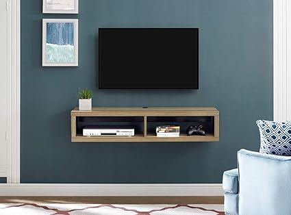 Wooden History Floating Wooden Tv Wall Mount Shelf Tv Console Wooden Stand Burka Bark Beige Amazon In Home Kitchen