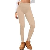 Hi Clasmix Fleece Lined Leggings Women - Seamless Thermal Winter High Waisted Tummy Control Thick Warm Yoga Pants