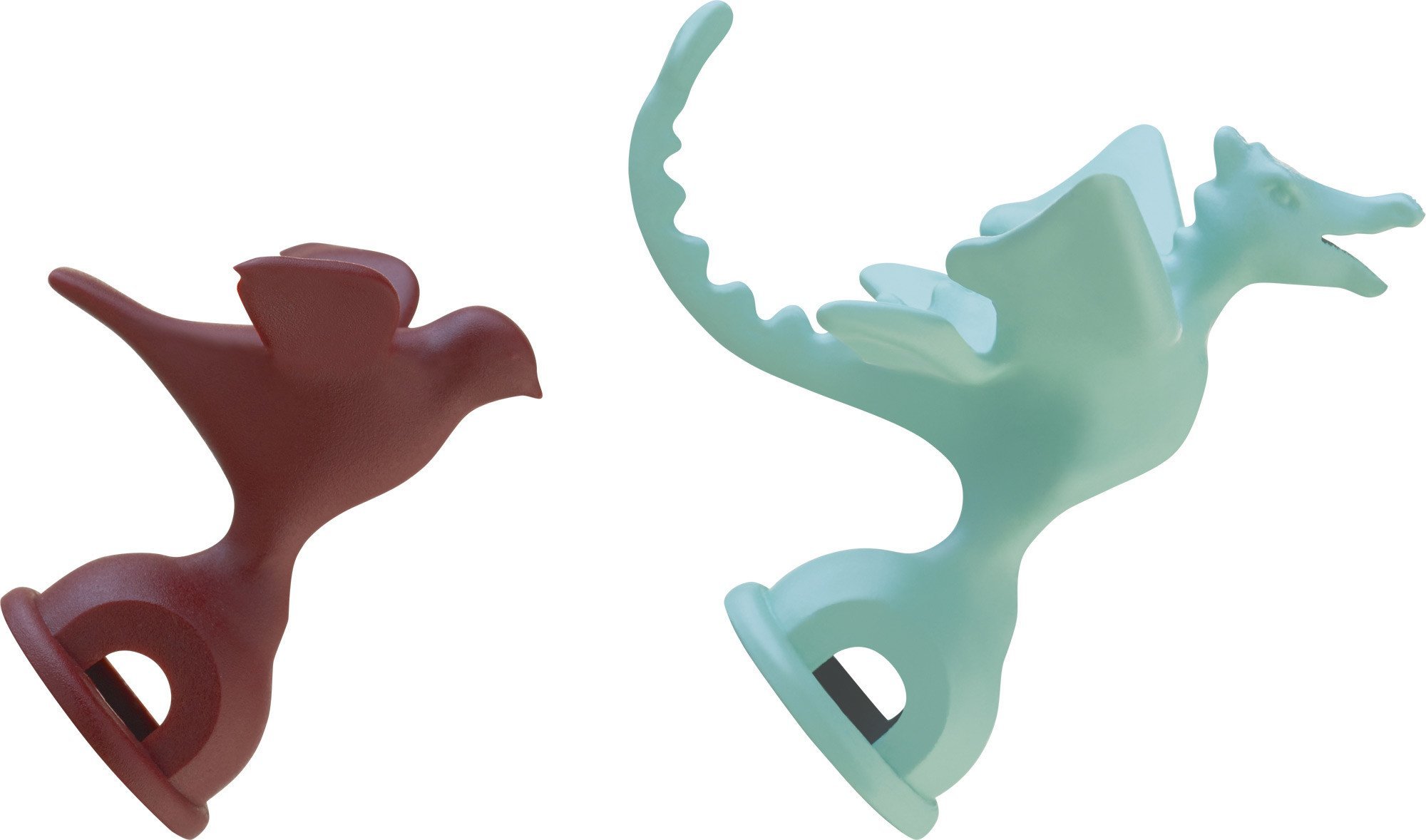 Alessi | MGWHS2 - Kettle Whistles in PA, Set of 2 - Green and Red