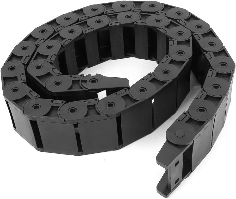 Black Plastic Drag Chain Cable Carrier 18 x 37mm for CNC Machine