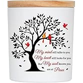 Sympathy Gifts for Loss of Loved One, Bereavement Gift Idea - My Mind Still Talks to You Lavender Scented Soy Wax Candle - Red Cardinal, Memorial, Grief, Think of You, Condolence Candle for Women