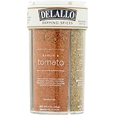 DeLallo Italian Dipping Spices Variety Seasoning Shaker, 4 Ounce Container, with Garlic, Pepper &amp; Tomato, Sun-Dried Tomato, Rosemary &amp; Garlic, Roasted Garlic Parmesan