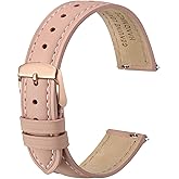 Anbeer Flat Thin Elegant Genuine Leather Watch Strap,Quick Release Replacement Watch Band for Women,Band Size 12mm 14mm 16mm 18mm 20mm 22mm for Choose