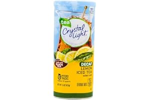 Crystal Light Sugar-Free Decaffeinated Lemon Iced Tea Naturally Flavored Powdered Drink Mix 6 Count Pitcher Packets