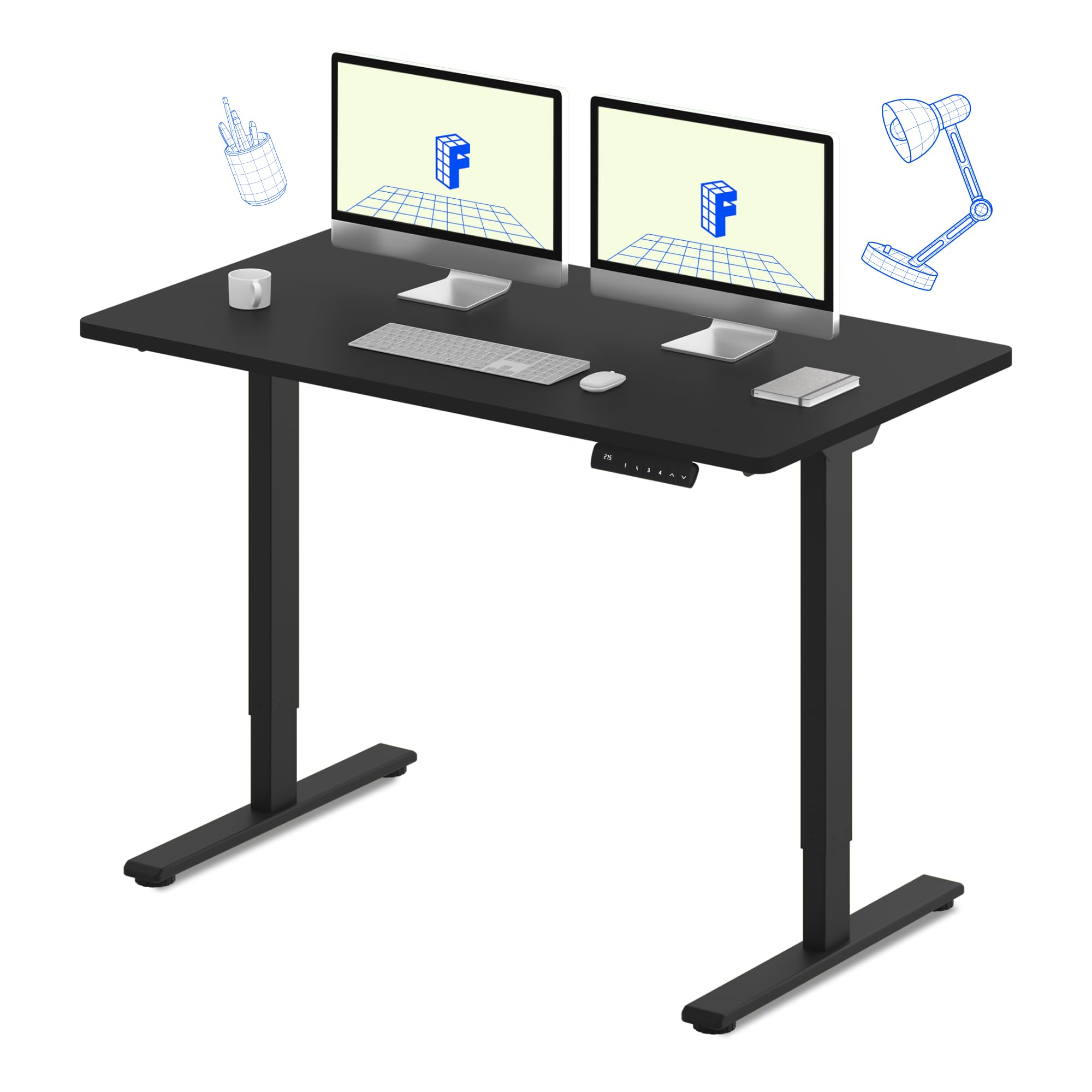 Photo 1 of ***SIMILAR ITEM***
FLEXISPOT E3 Dual Motor Electric Standing Desk 55 x 28 Sit Stand Up Desk, Holds 220 lbs, Adjustable Height w/Memory Presets, One-Piece Black Desktop & Black Frame, Ships in 2 Boxes