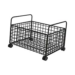 Under Desk Storage Cart Mobile Mesh Storage Cart