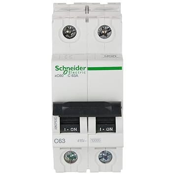 Schneider Act 9 63 Ampere 2 Pole Mcb Amazon In Home Improvement