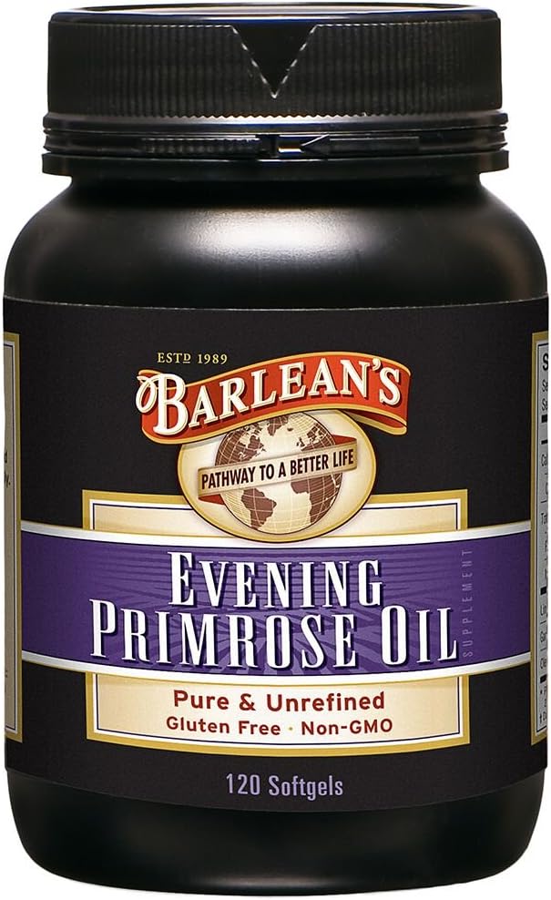 Barlean's Organic Oils Organic Evening Primrose Oil, 120 softgels/1300 mg ea. Bottle: Health & Personal Care