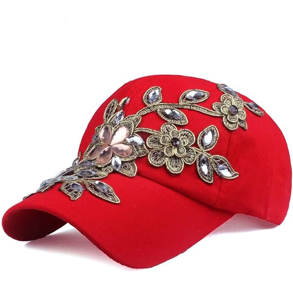 Womens Bling Cap American Flag Baseball Cap Rhinestone  display picture 1