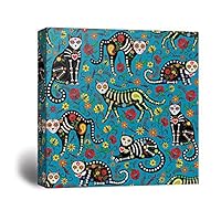 Canvas Wall Art Skull Art Canvas Prints Home Artwork Decoration for Living Room,Bedroom - 12x12 inches