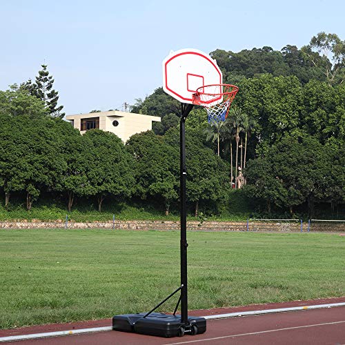 FCH Basketball Hoop, 8.2'-10' Adjustable Height 36" X 26" Big Backboard Portable Basketball Stand for Youth Sports Basketball Syestem with Wheels 2 Basketball Nets Indoor/Outdoor
